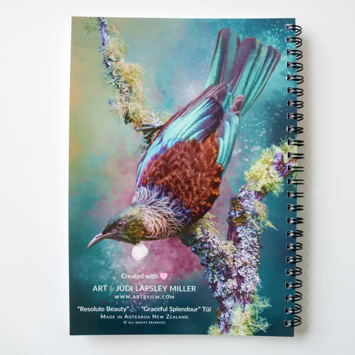 back cover of a notebook wiht a tui design by Art by JLM