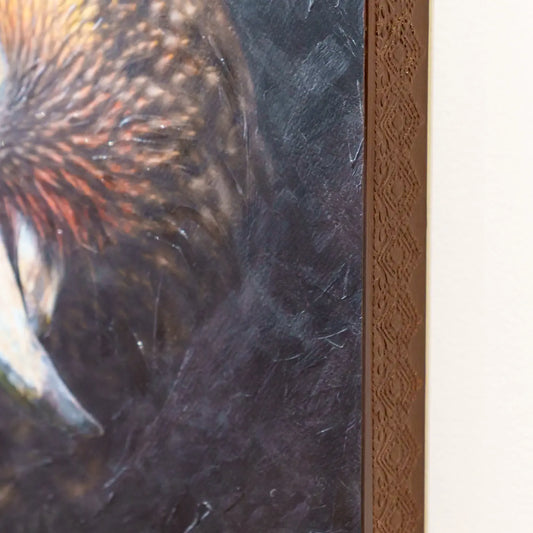 side view showing embossed side