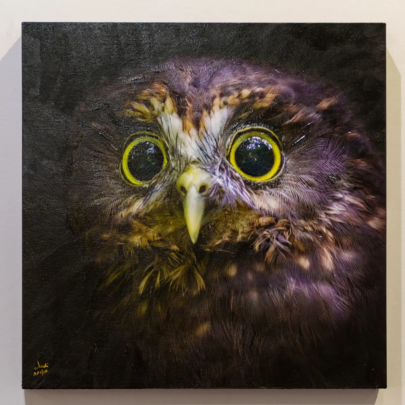 ruru artwork with impasto finish