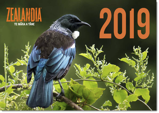 Calendar coverpage 2019 with a tui