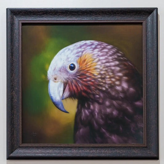 framed artwork of a kaka