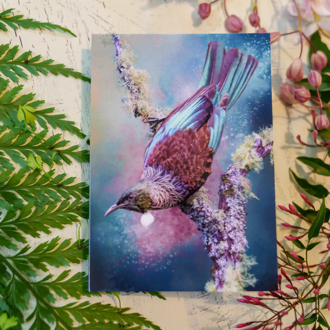 Greeting card with elegant tui