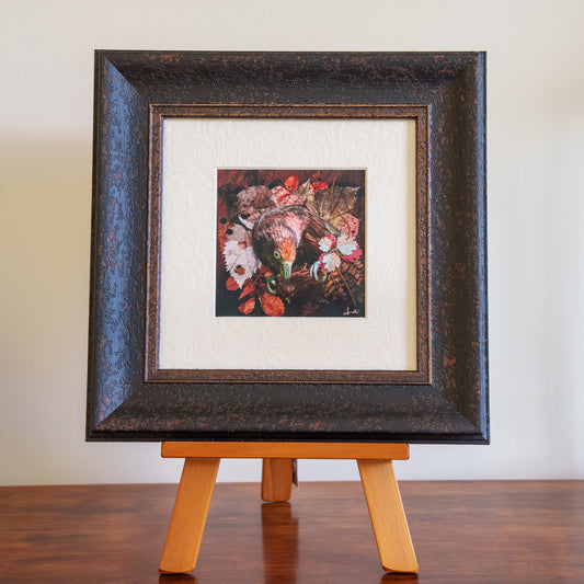 Emerging (kākā kura) - Framed TinyArt
