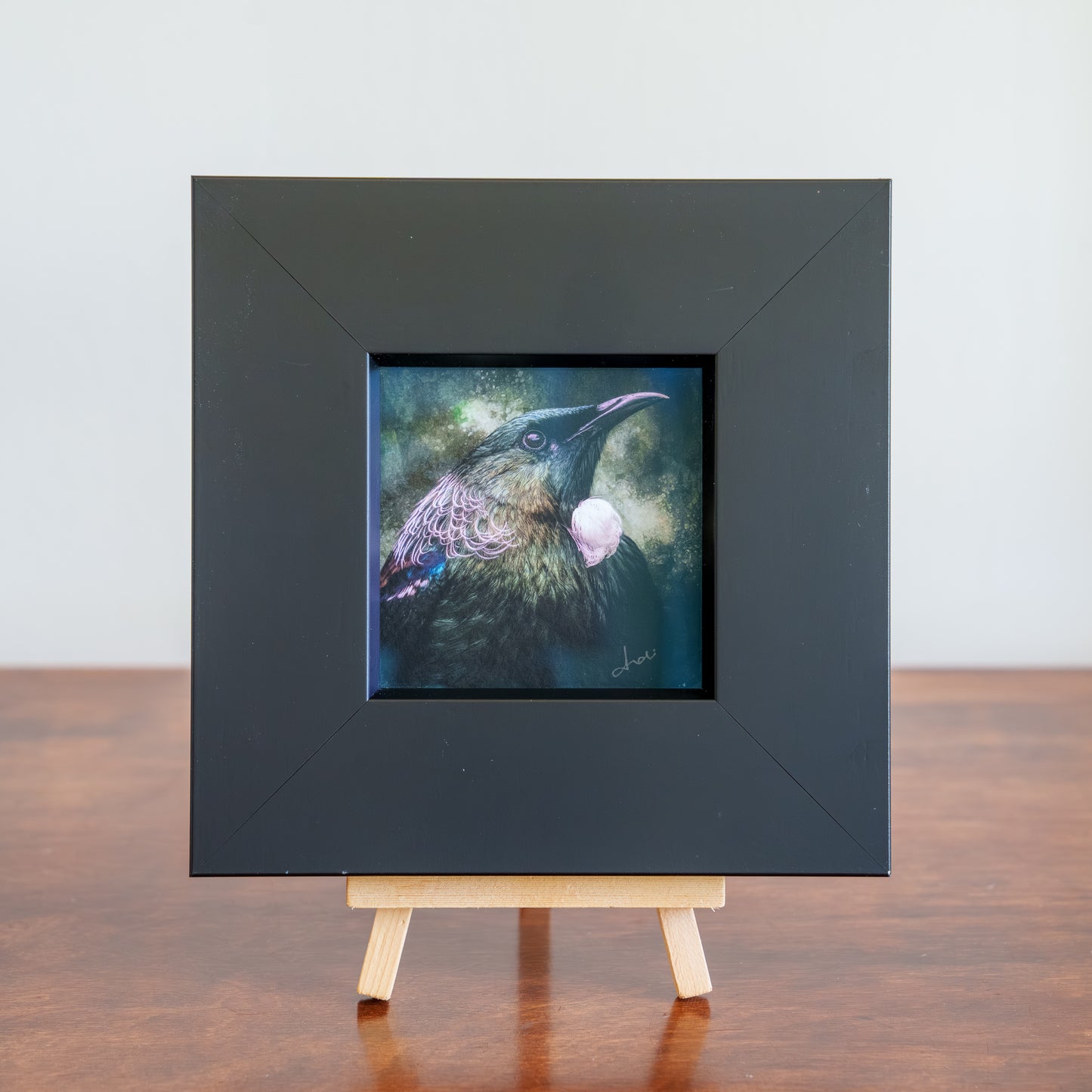 I shall ride every storm (tūī) - Framed TinyArt