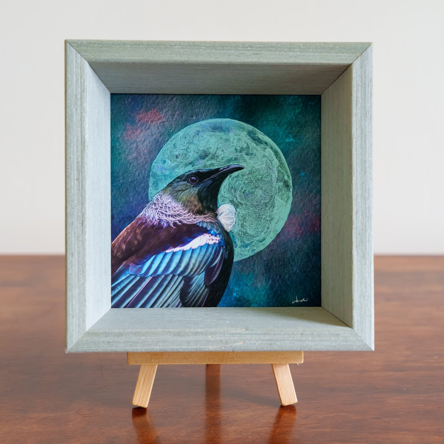 The Spy (tūī) - Framed TinyArt