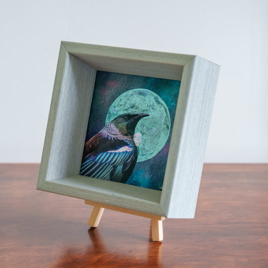 The Spy (tūī) - Framed TinyArt