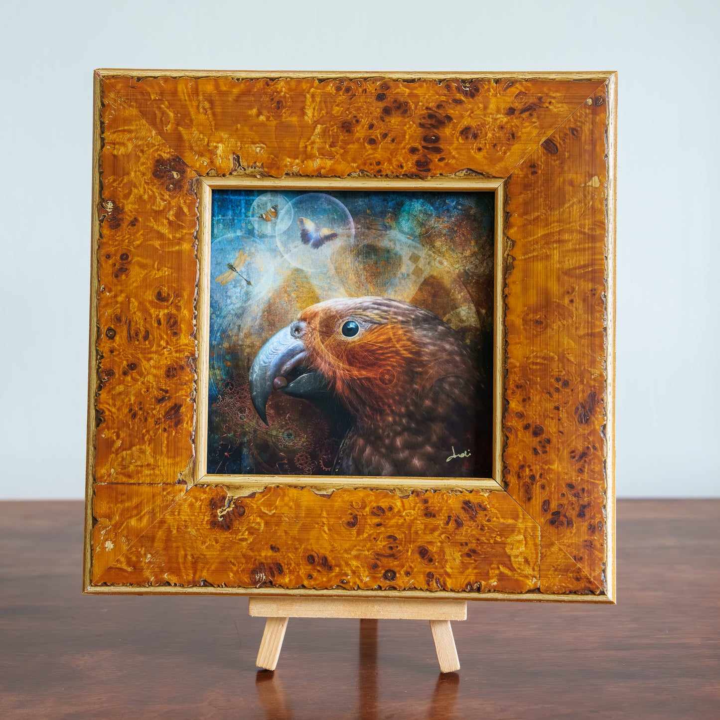 The Big Idea (kākā) - Framed TinyArt