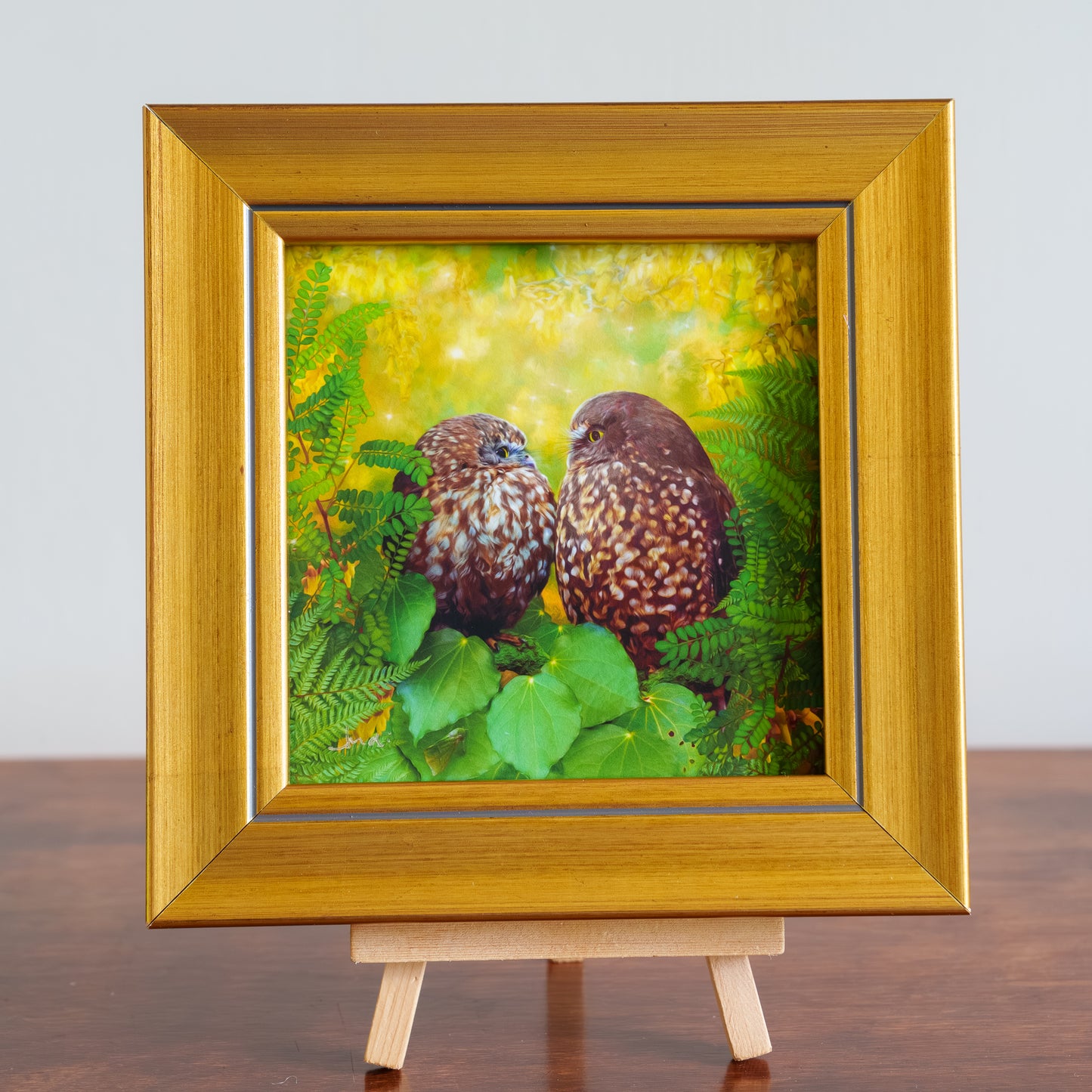 Aroha nui - All my love (ruru) - Framed TinyArt