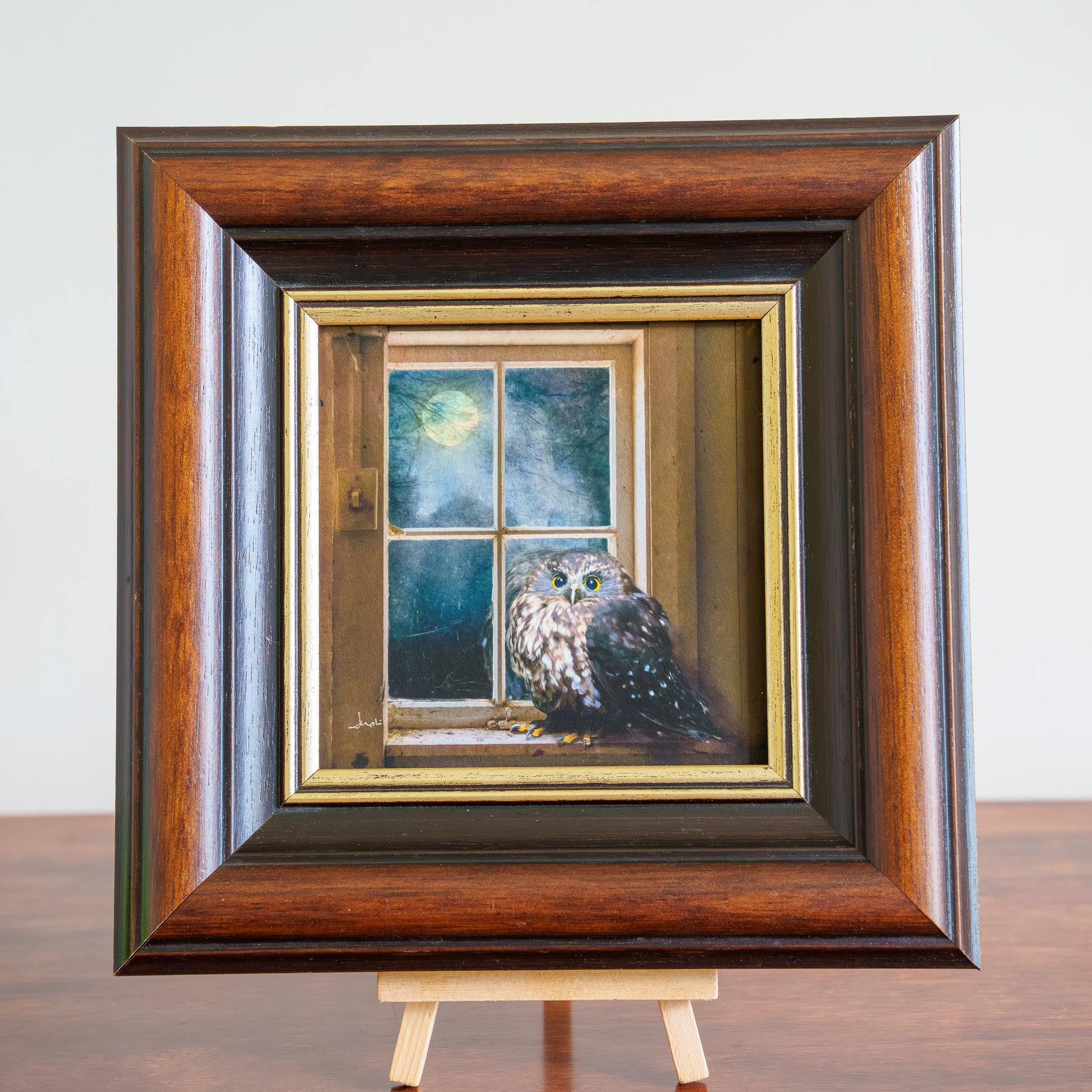 Framed picture of an owl