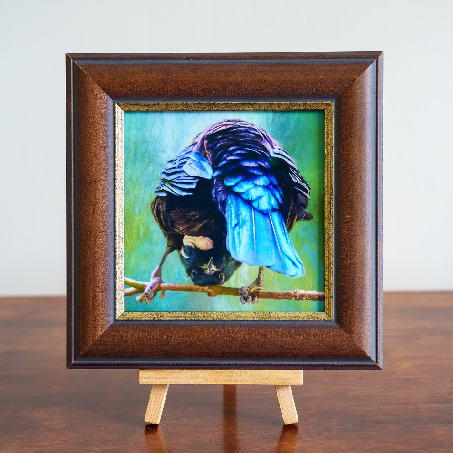 A New View 2 (tūī) - Framed TinyArt