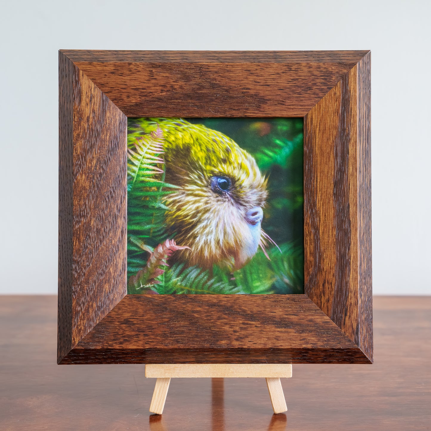 Ferny Friends Kenneth (kākāpō) - Framed TinyArt