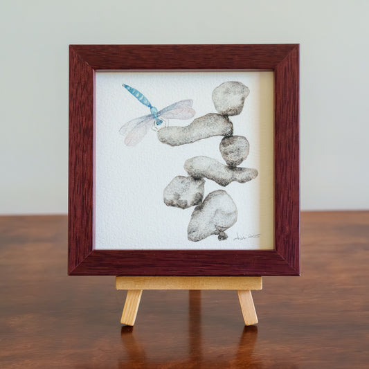 Balancing Act I - Framed TinyArt watercolour original