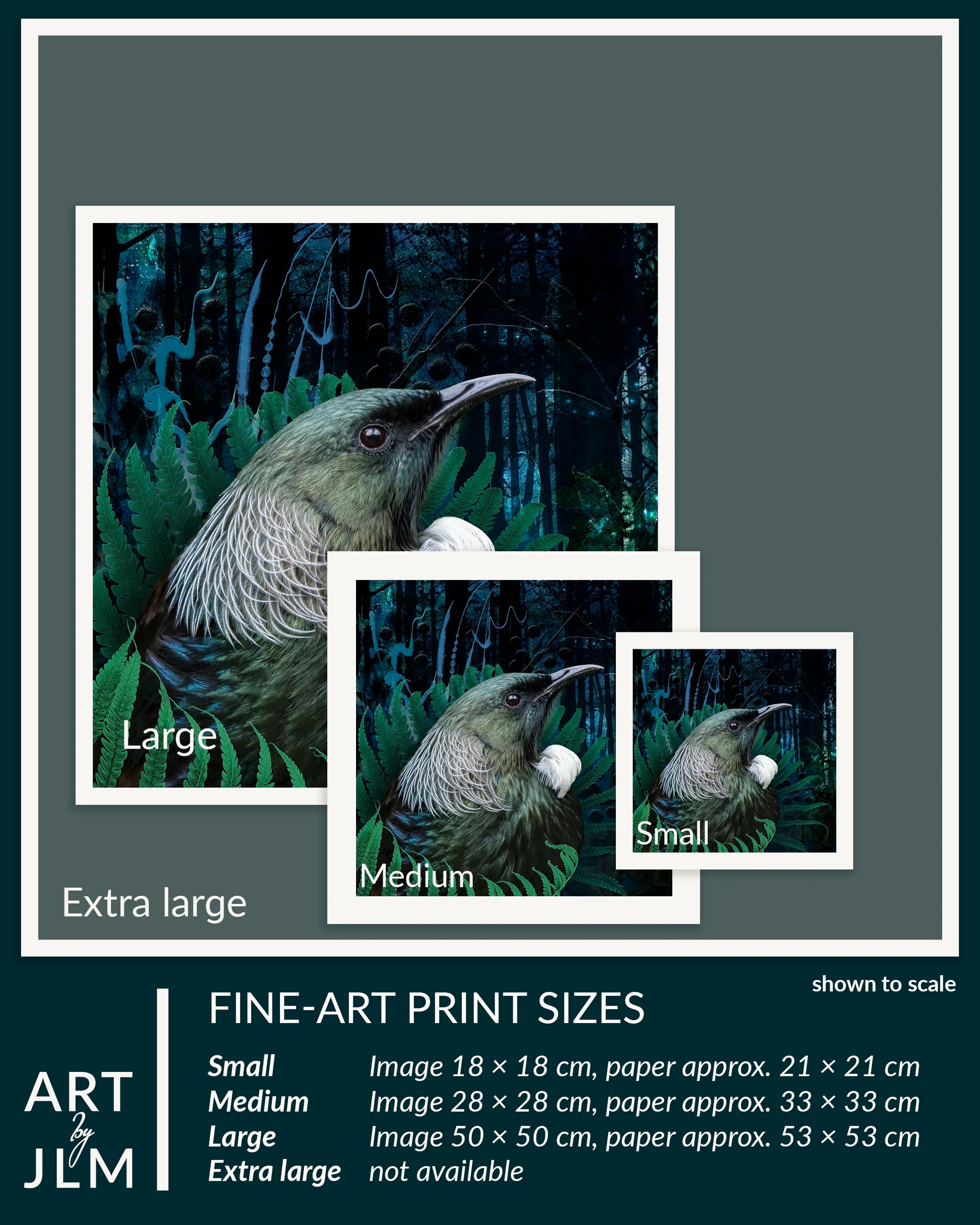 print sizes to scale