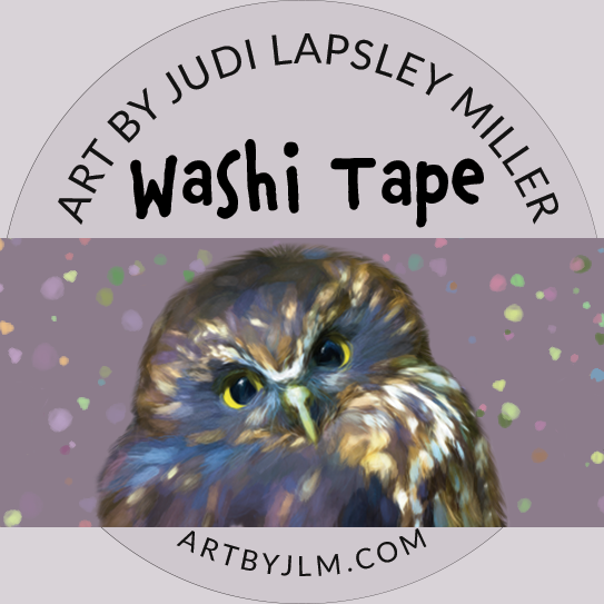 owl washi tape label