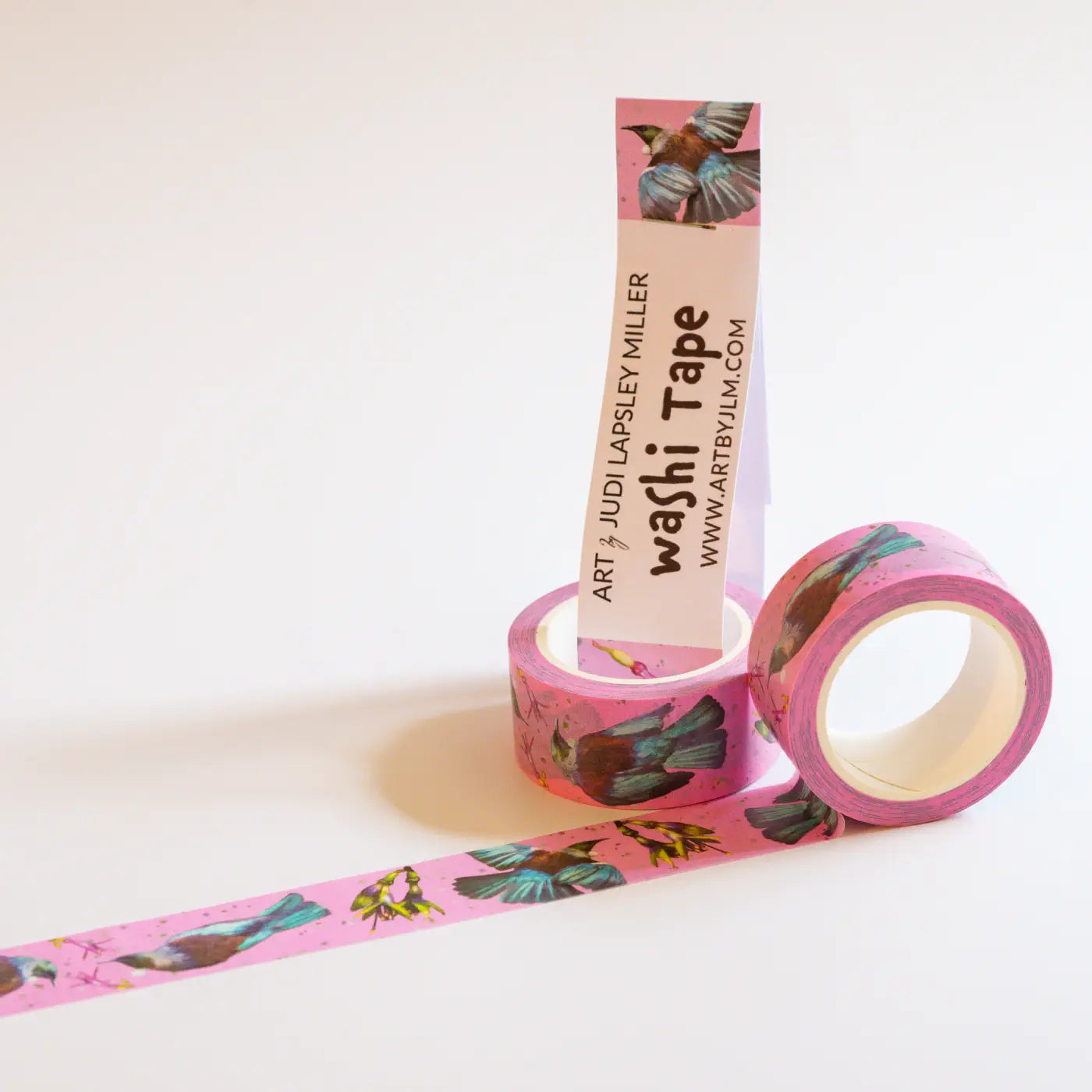 two rolls of pink washi tape