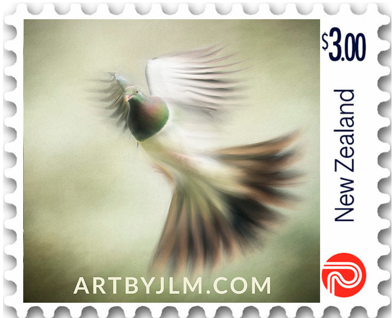 (kererū) 3 NZD face value personalized postage stamp Art
